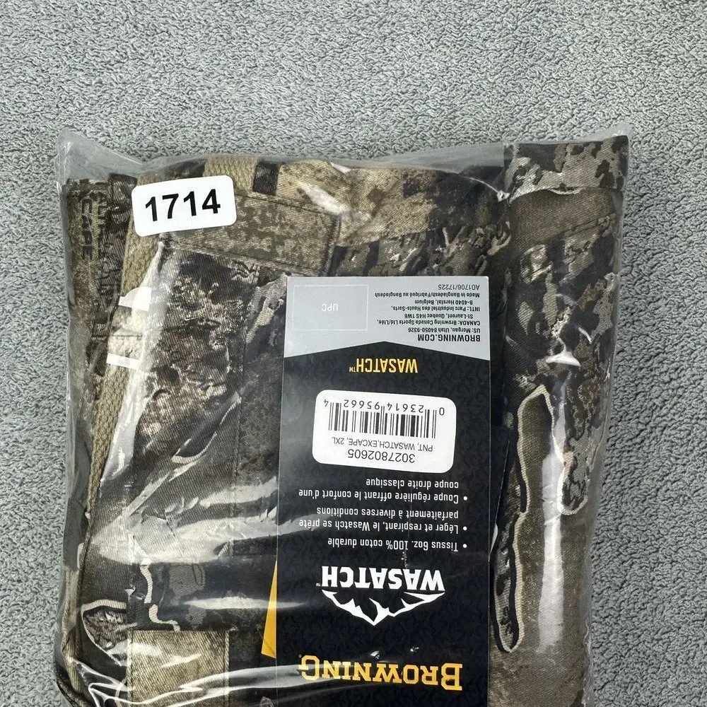 Browning Wasatch Pants Mens 2XL Realtree Excape Fieldwear Cargo Camo Hunting NEW